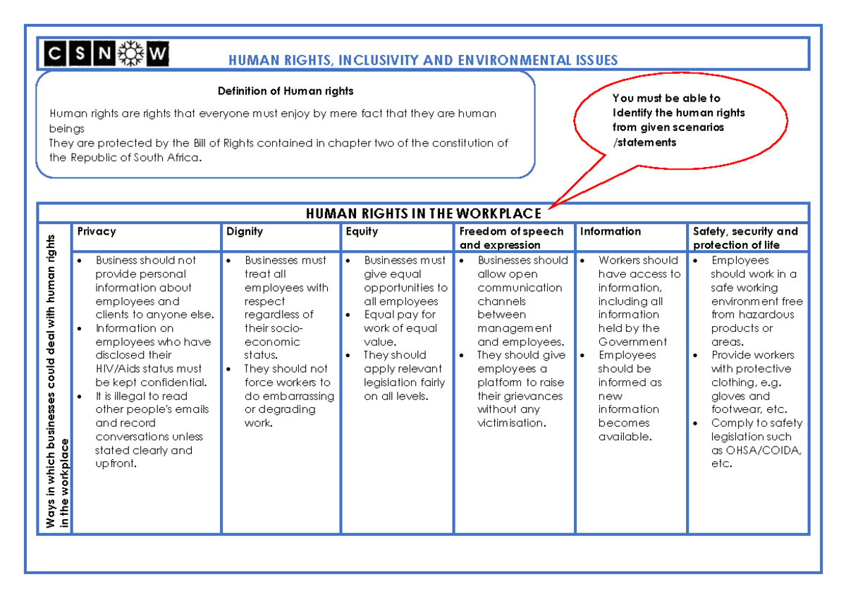 human rights inclusivity and environmental issues essay