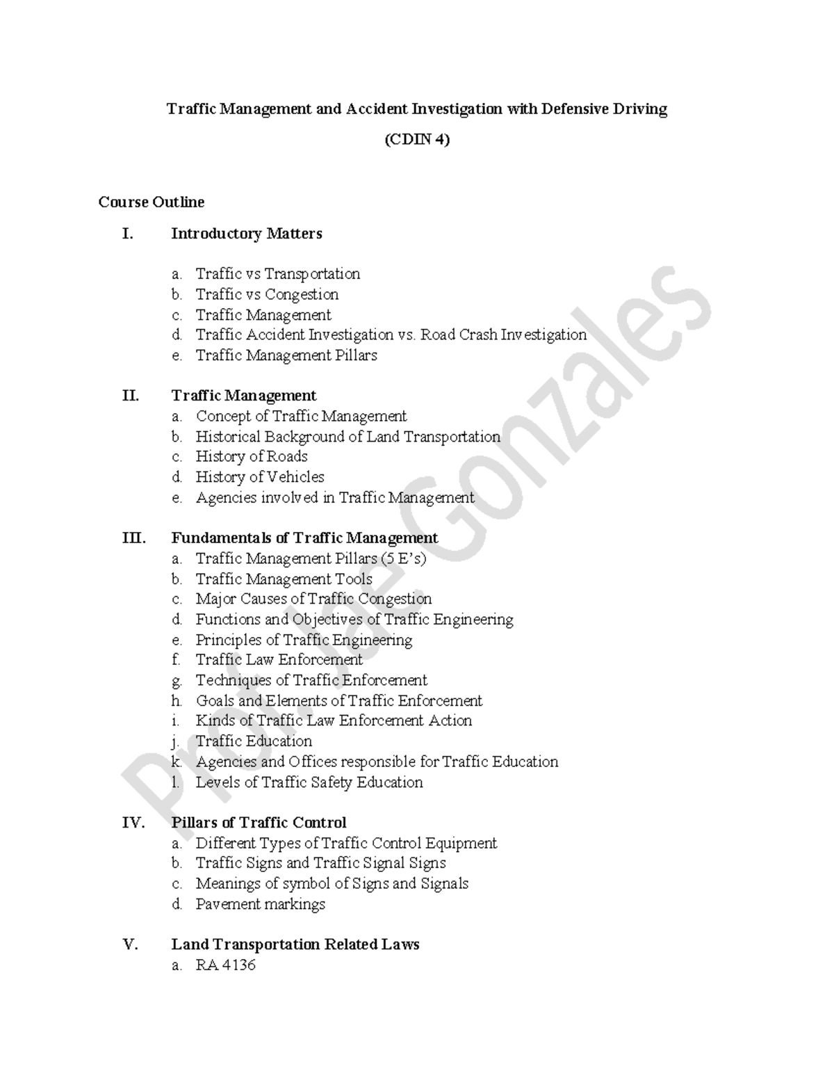 Traffic-Syllabus - nothing - Traffic Management and Accident ...