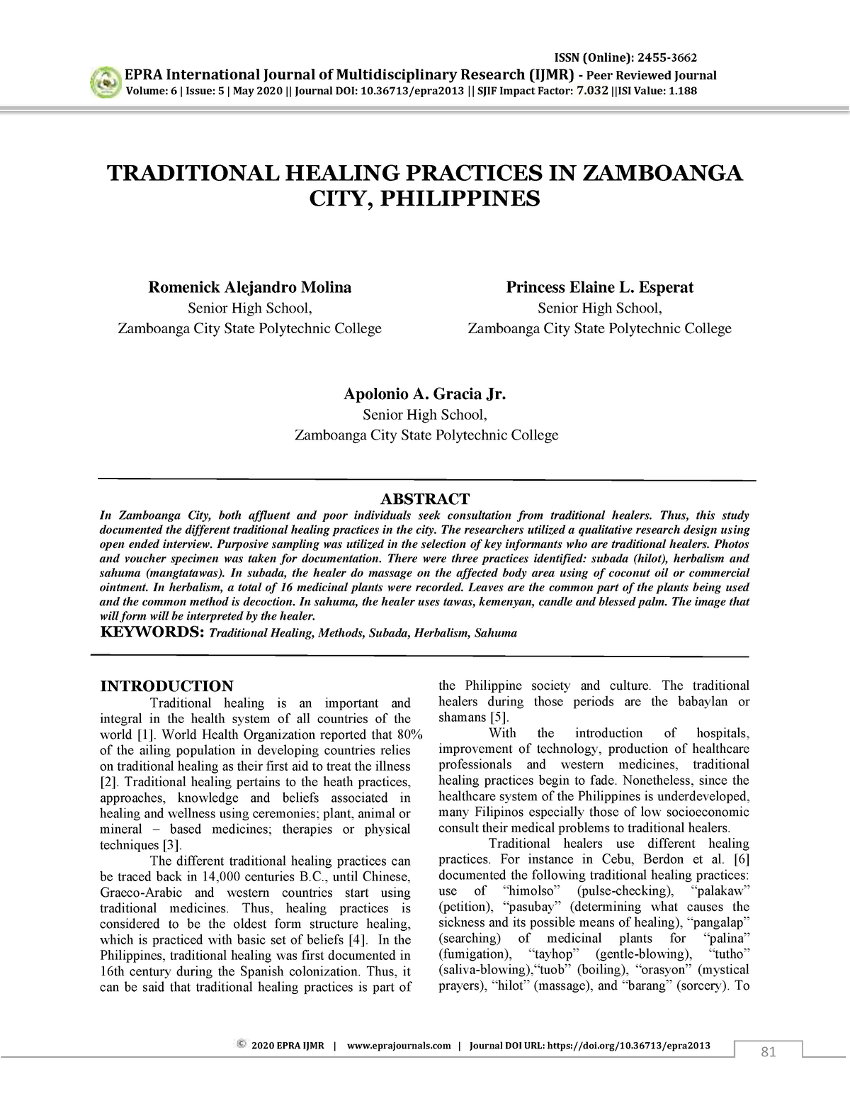 Traditional Healing Practices In The Philippines