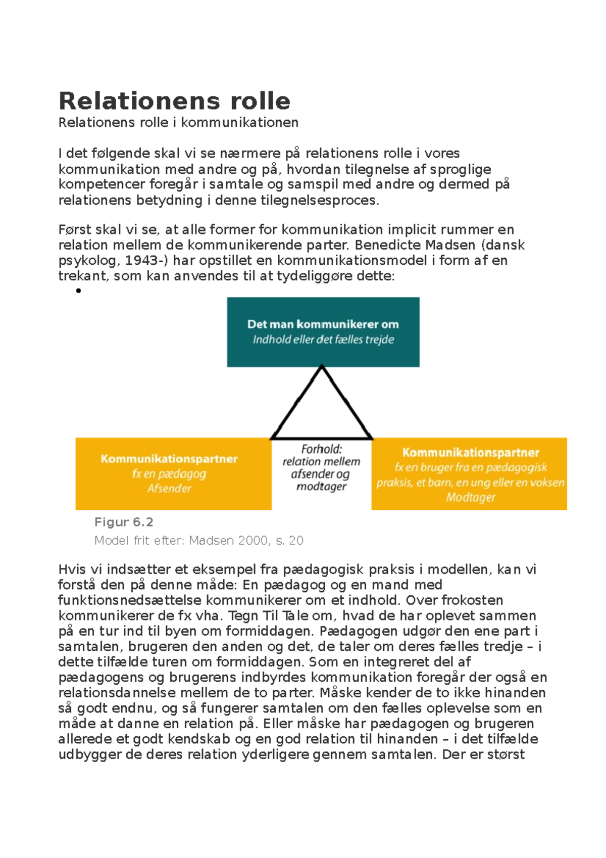 Relationens Rolle - Først Skal Vi Se, At Alle Former For Kommunikation ...