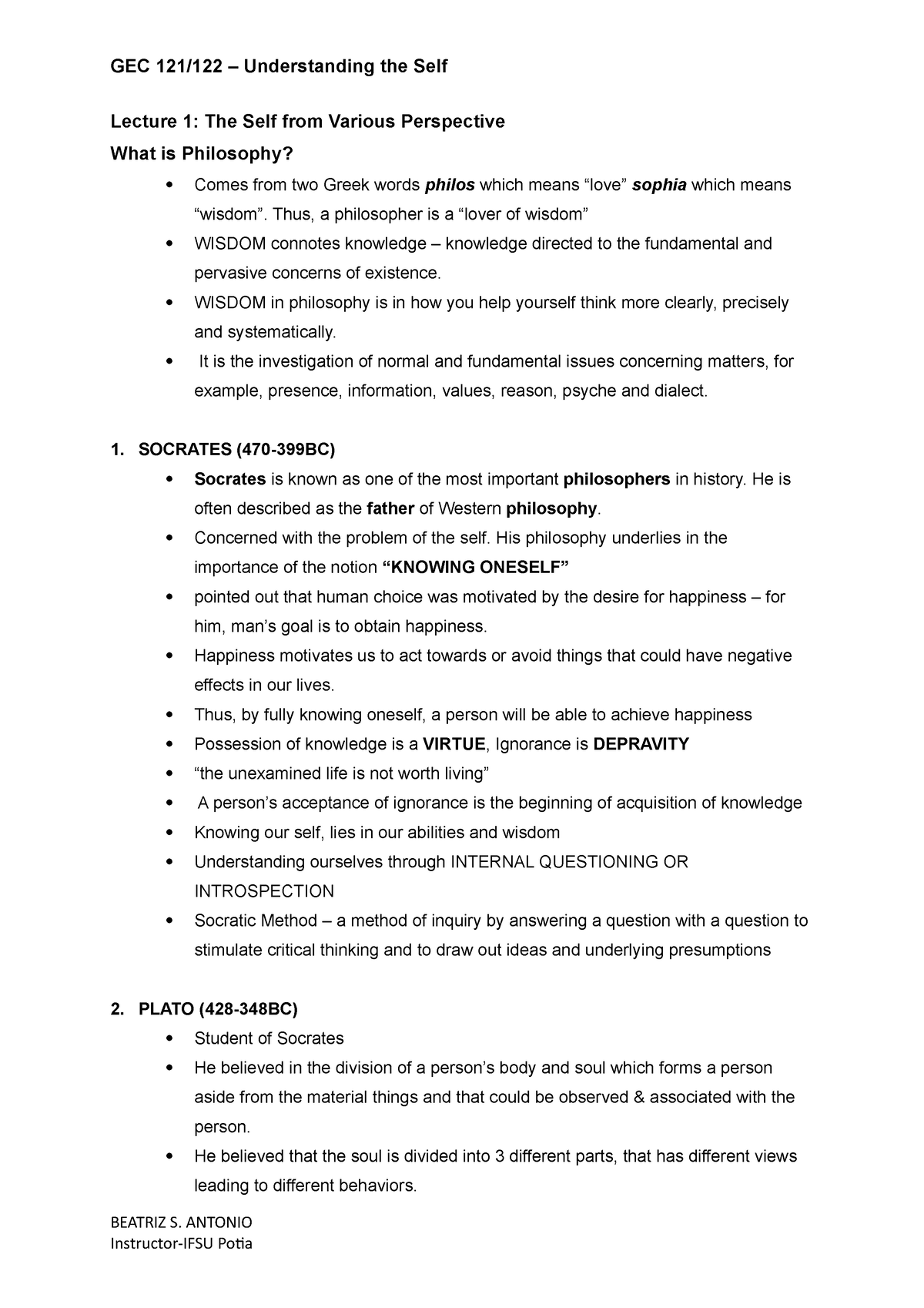 Chapter I-1 - Module - Lecture 1: The Self From Various Perspective ...