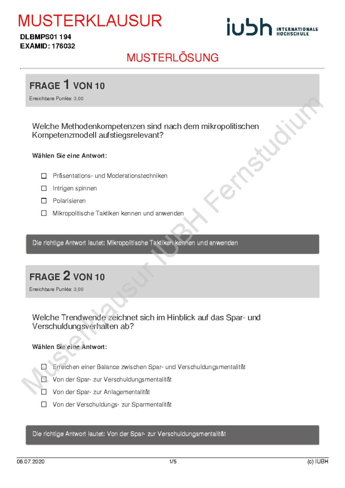 MK2 Dlbmps 01 Musterl Ã¶sung - FRAGE 1 VON 10 Erreichbare Punkte: 3 ...