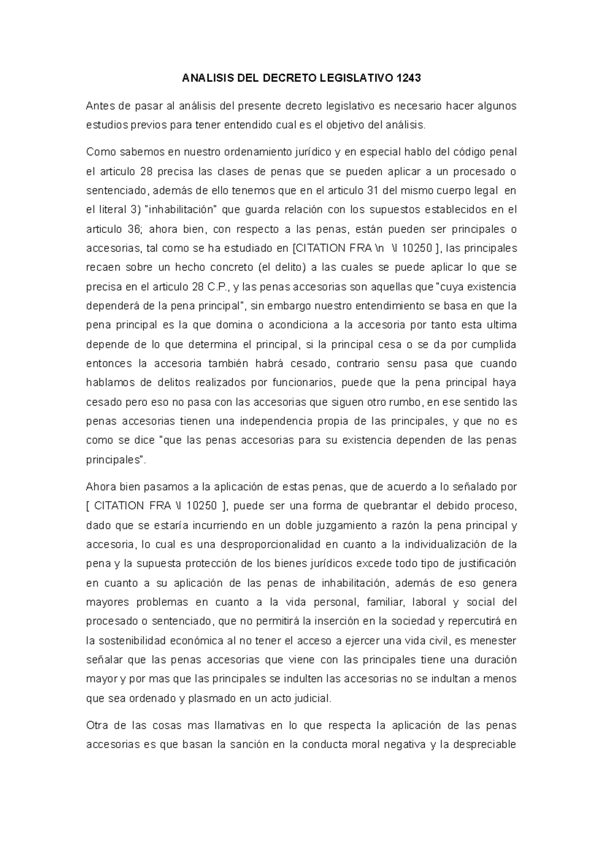 Analisis DEL Decreto Legislativo 124 Y LA Muerte Civil ANALISIS DEL DECRETO LEGISLATIVO 1243 Analisis DEL Decreto Legislativo 124 Y LA Muerte Civil ANALISIS DEL DECRETO LEGISLATIVO 1243