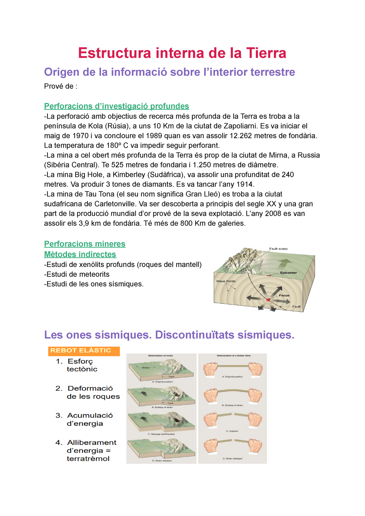 Estructura Interna De La Tierra Tema 4 AP1 - Estructura Interna De La ...