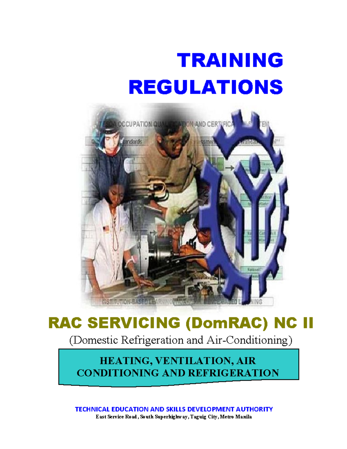 TR RAC Servicing (Dom RAC) NC II - TRAINING REGULATIONS RAC SERVICING ...