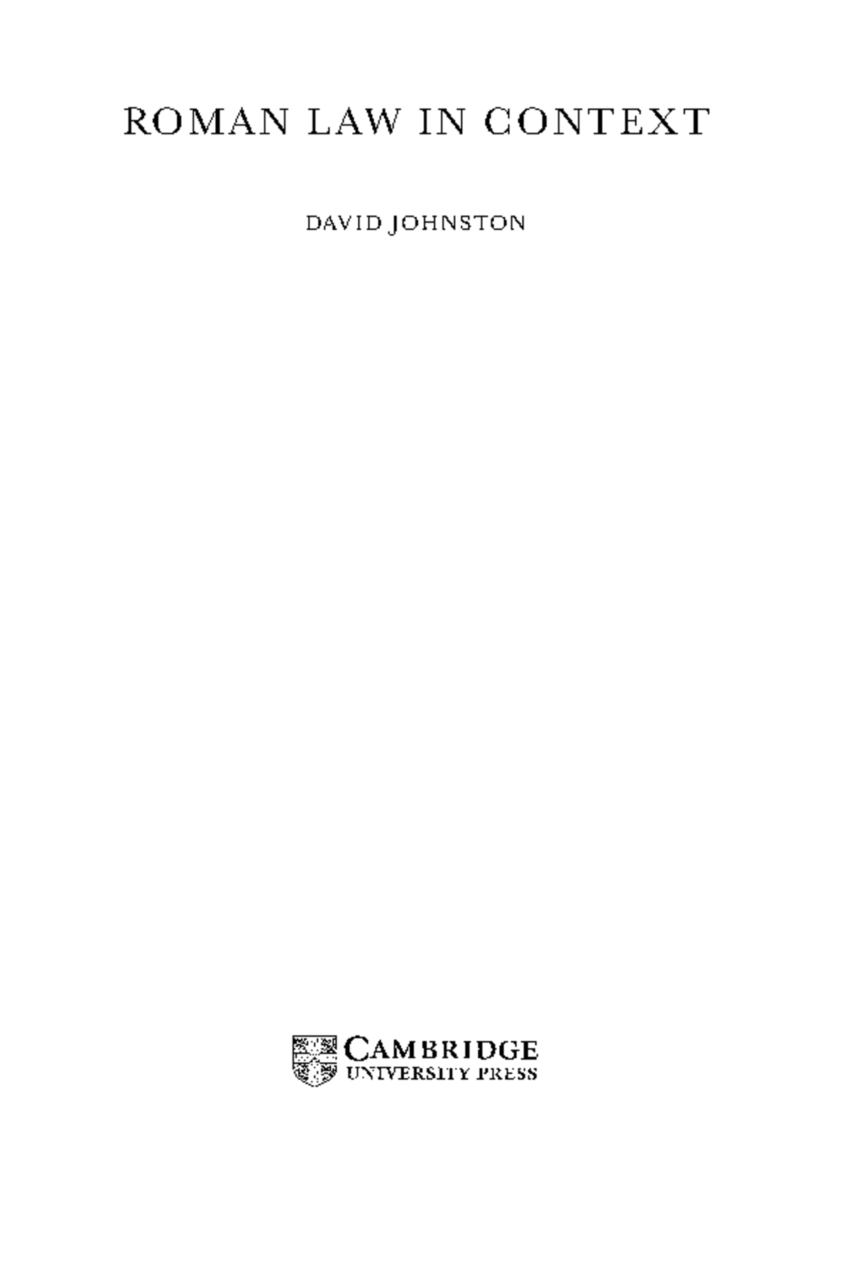 Handy Civil BOOK Notes - A book on roman law - ROMAN LAW IN CONTEXT ...