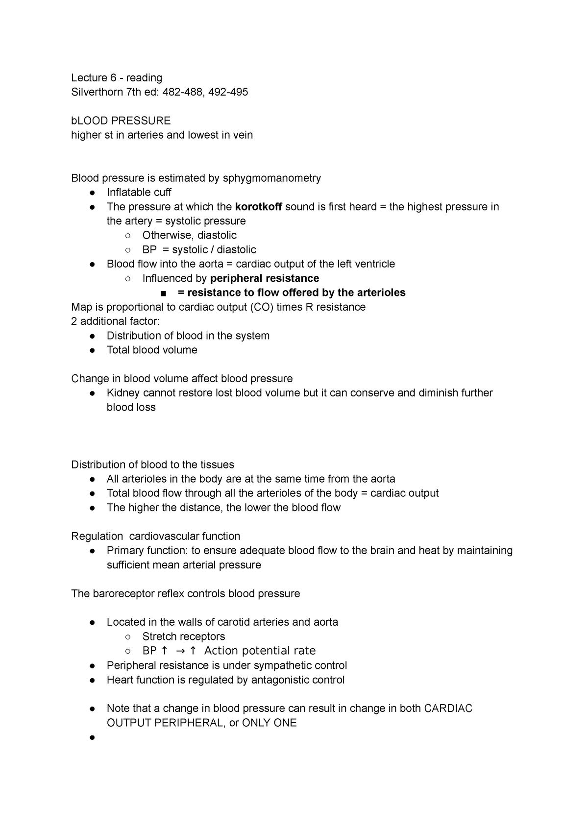 Psl301 Reading Notes Part 2 Lecture 6 Reading Lecture 6 Reading Silverthorn 7th Ed 482 5269