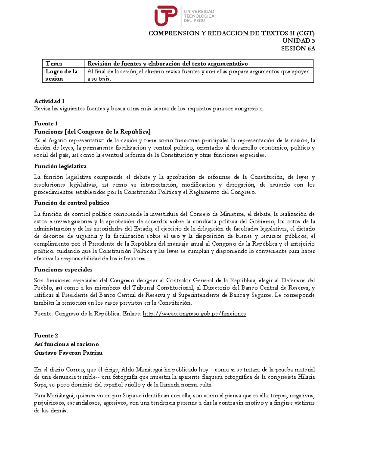 1. U3 S6 Texto Argumentativo (requisitos Congreso) Final Grupo 6 ...