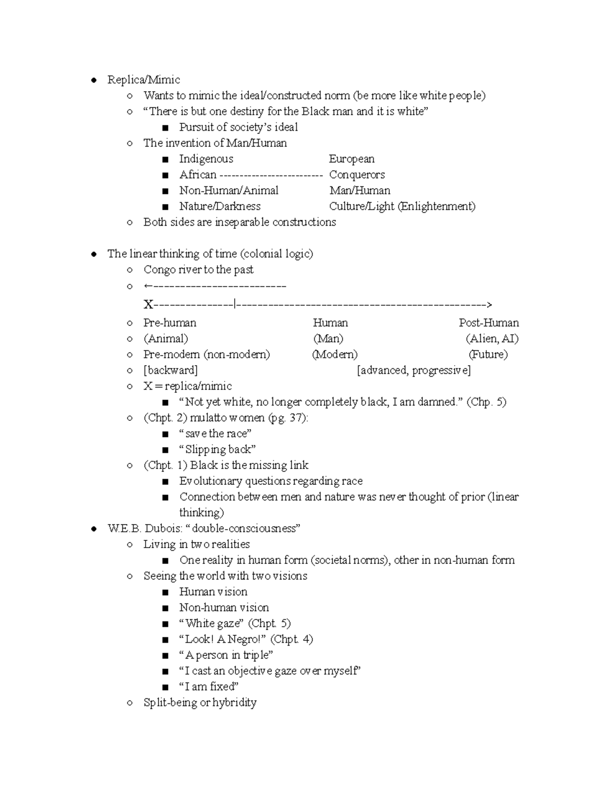 Lit psyc 2 5 - notes - Replica/Mimic Wants to mimic the ideal ...