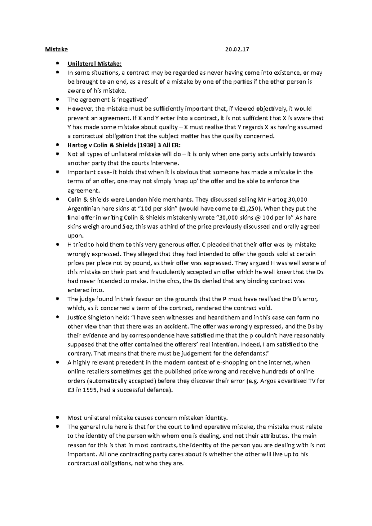 contract-law-mistake-part-2-mistake-20-unilateral-mistake-in-some