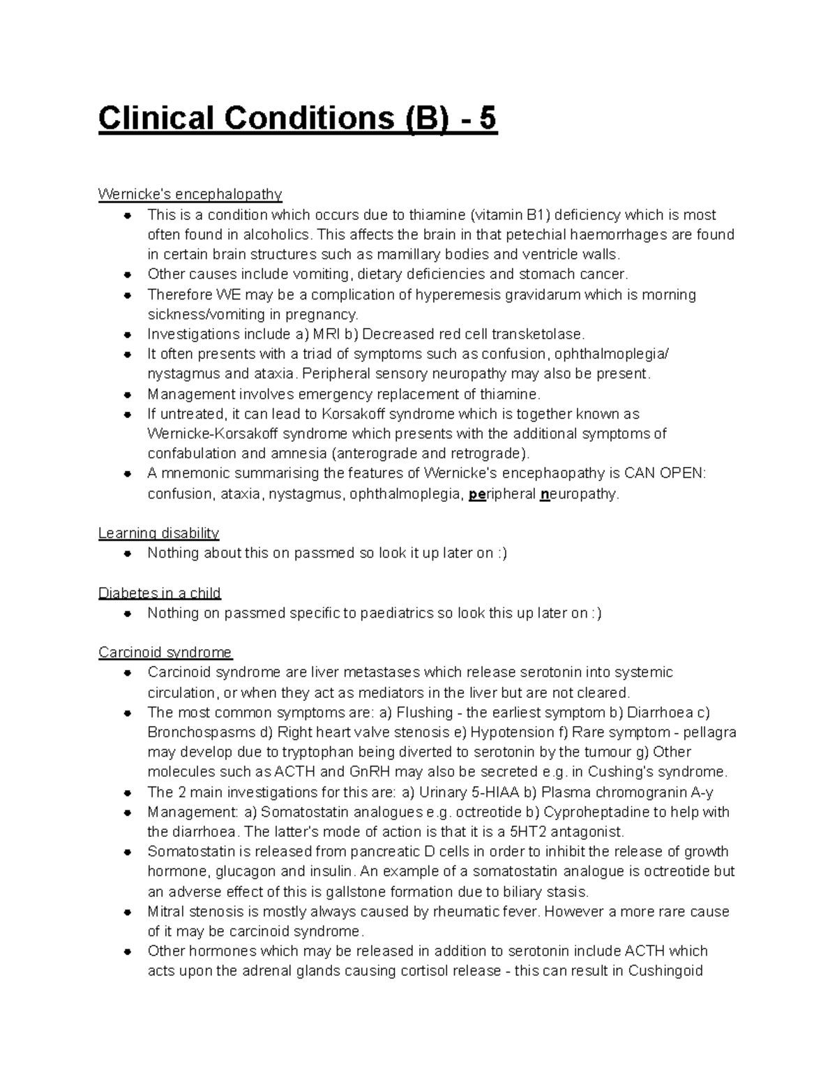 Clinical Conditions (B) - 5 - This Affects The Brain In That Petechial ...