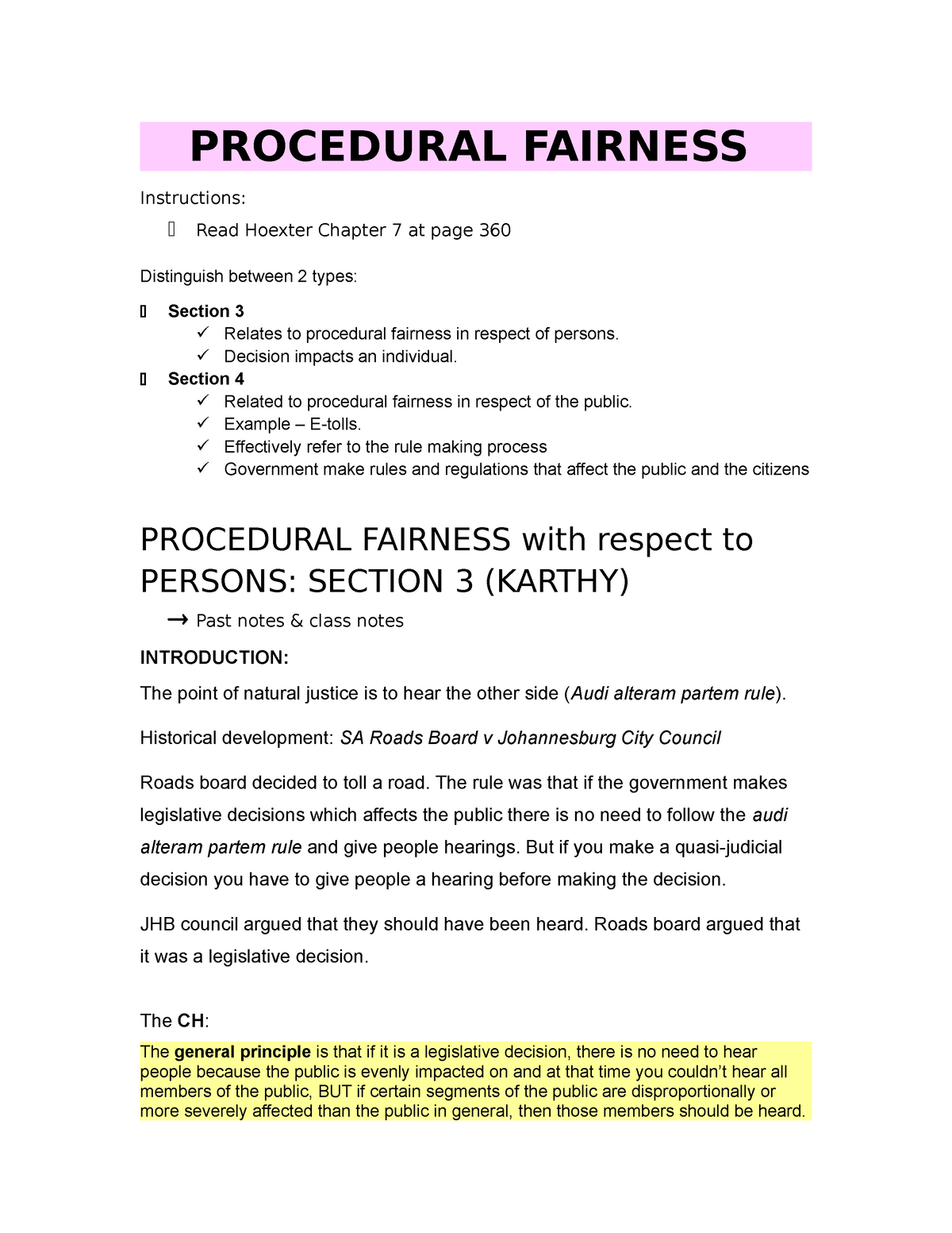 essay on procedural fairness