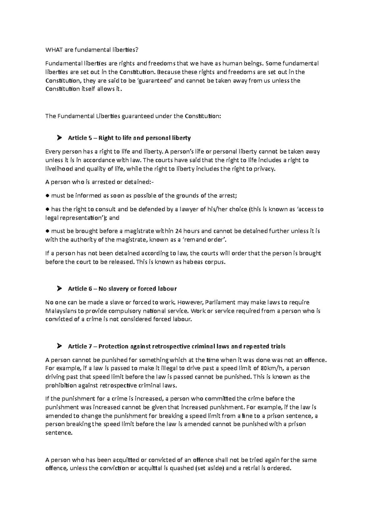 Chapter 5 Fundamental Liberties - WHAT are fundamental liberties ...