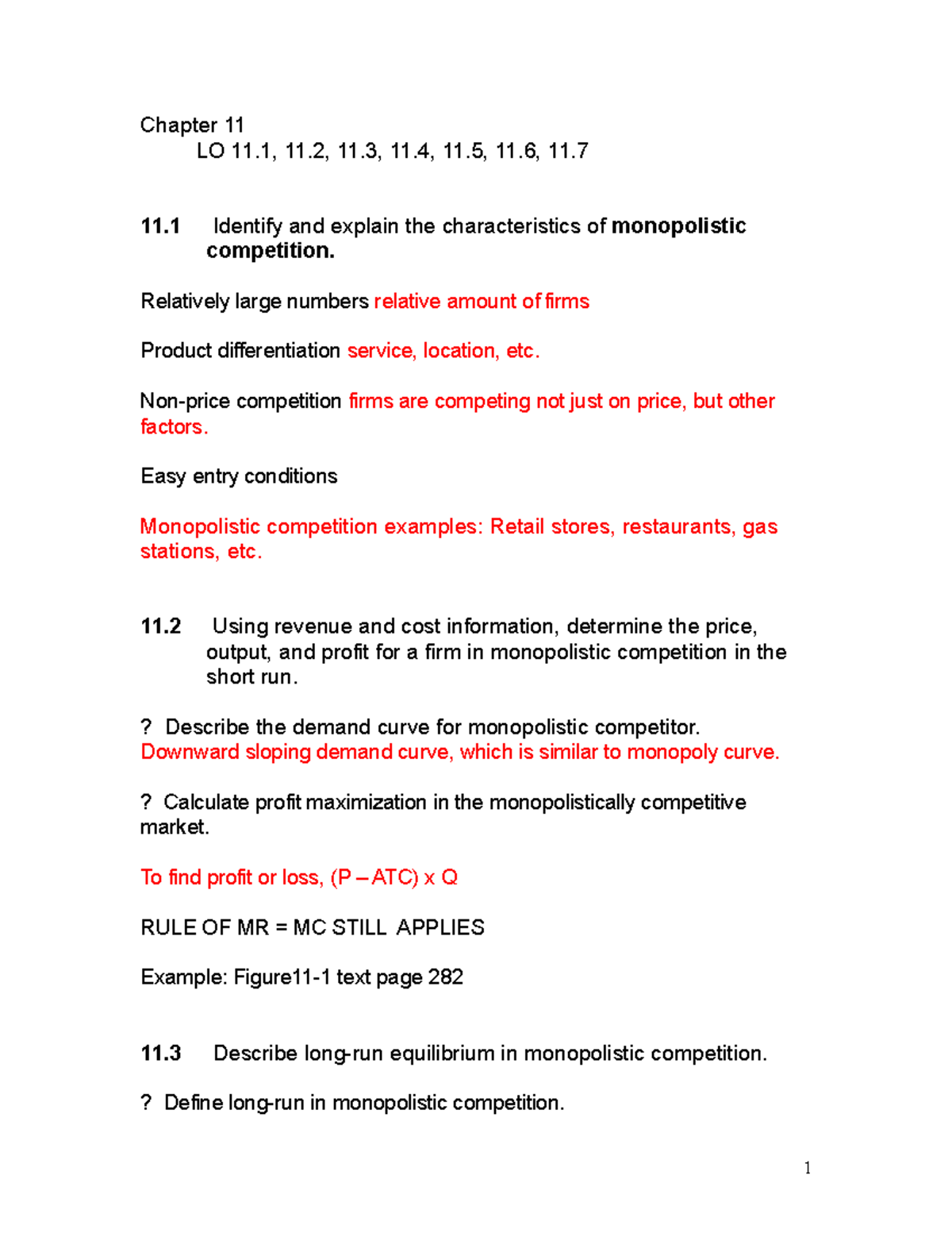 Notes Chap 11i - Chapter 11 LO 11, 11, 11, 11, 11, 11, 11. 11 Identify ...