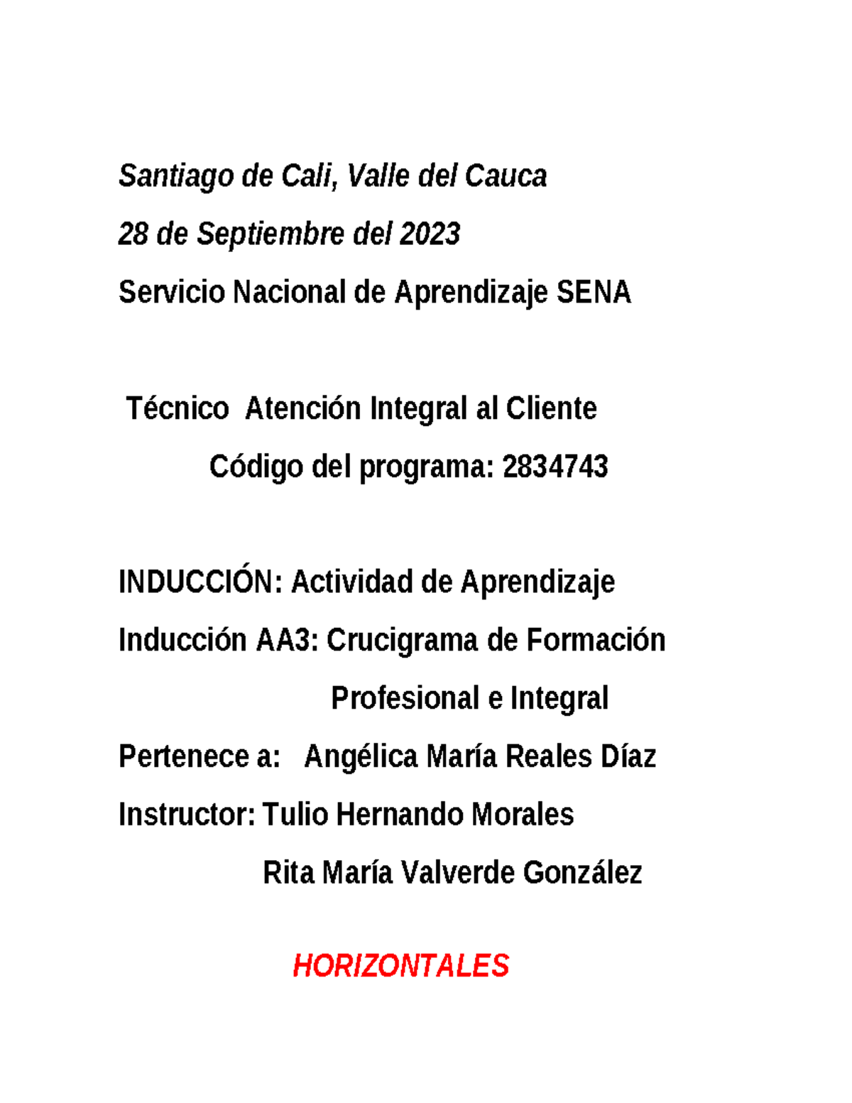 Angelica Maria Reales Crucigraman DEn Formacionn Profesionaln