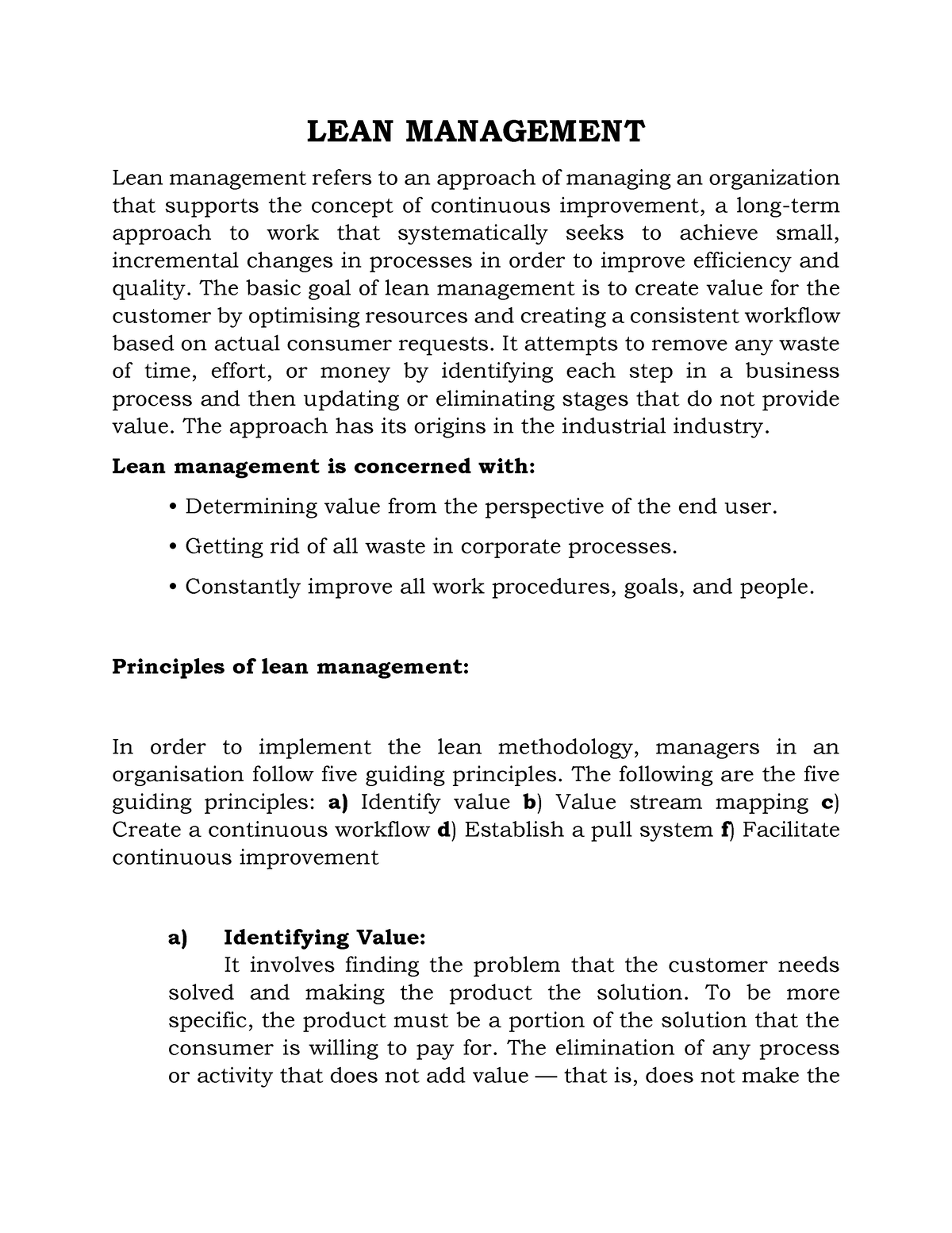 dissertation lean management
