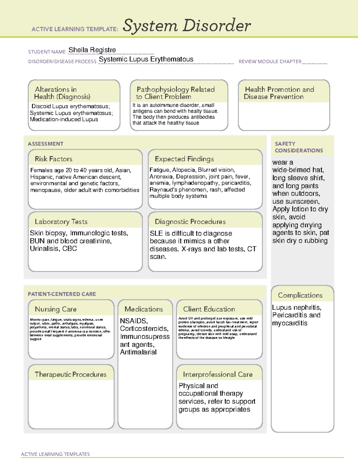 ALT-System Disorder blank - ACTIVE LEARNING TEMPLATES System Disorder ...