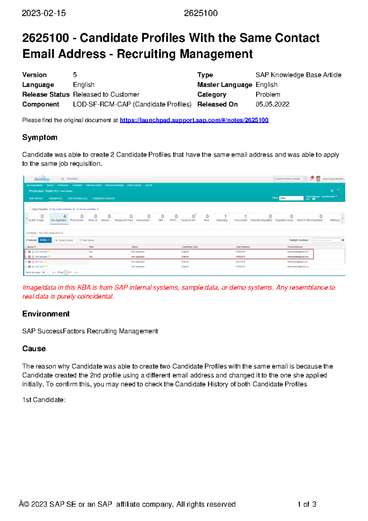 2625100 - Candidate Profiles With the Same Contact Email Address ...