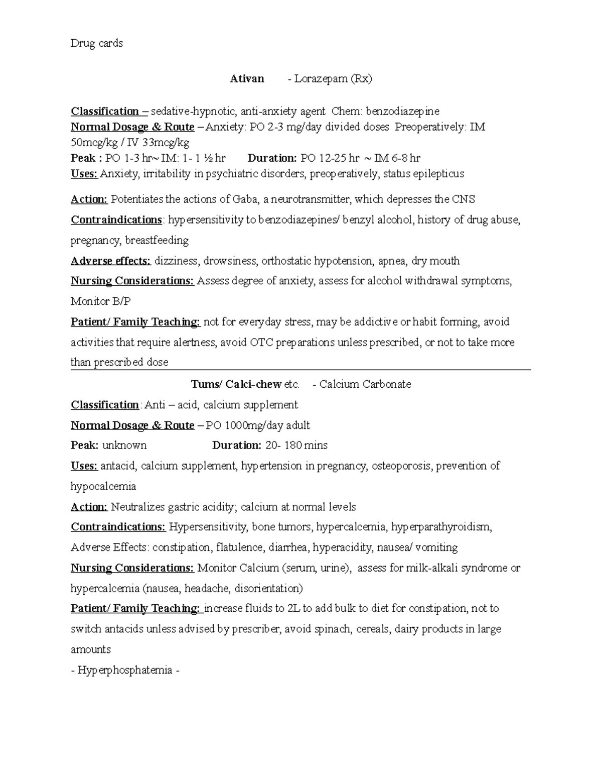 Drug Cards Ativan Lorazepam Rx Classification Sedative Hypnotic   Thumb 1200 1553 