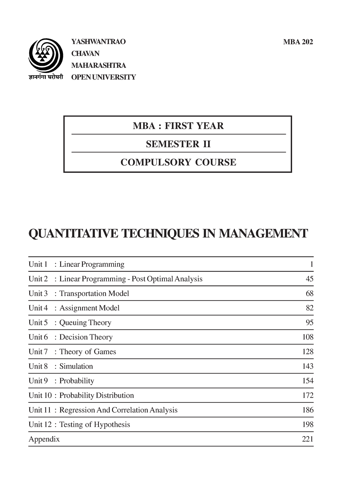 mba 102 assignment quantitative techniques