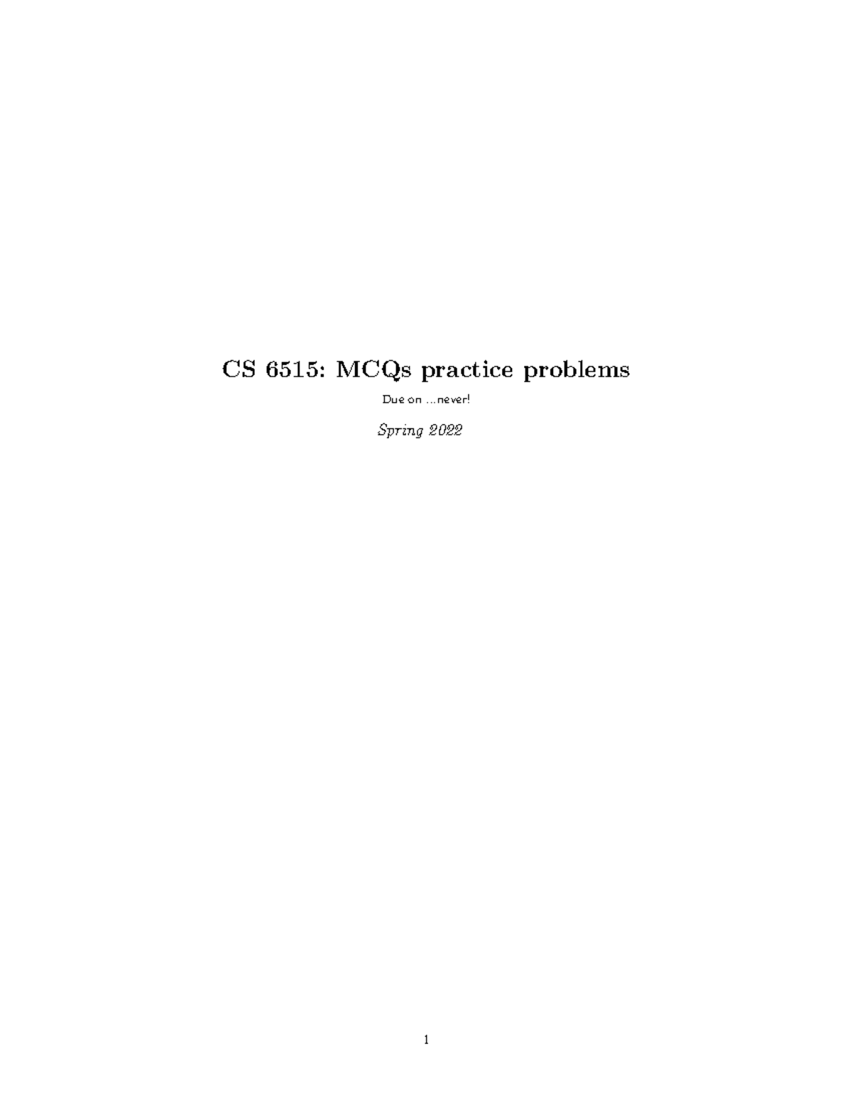 LP Solutions.pdf - Have Fun - CS 6515: MCQs Practice Problems Due On ...