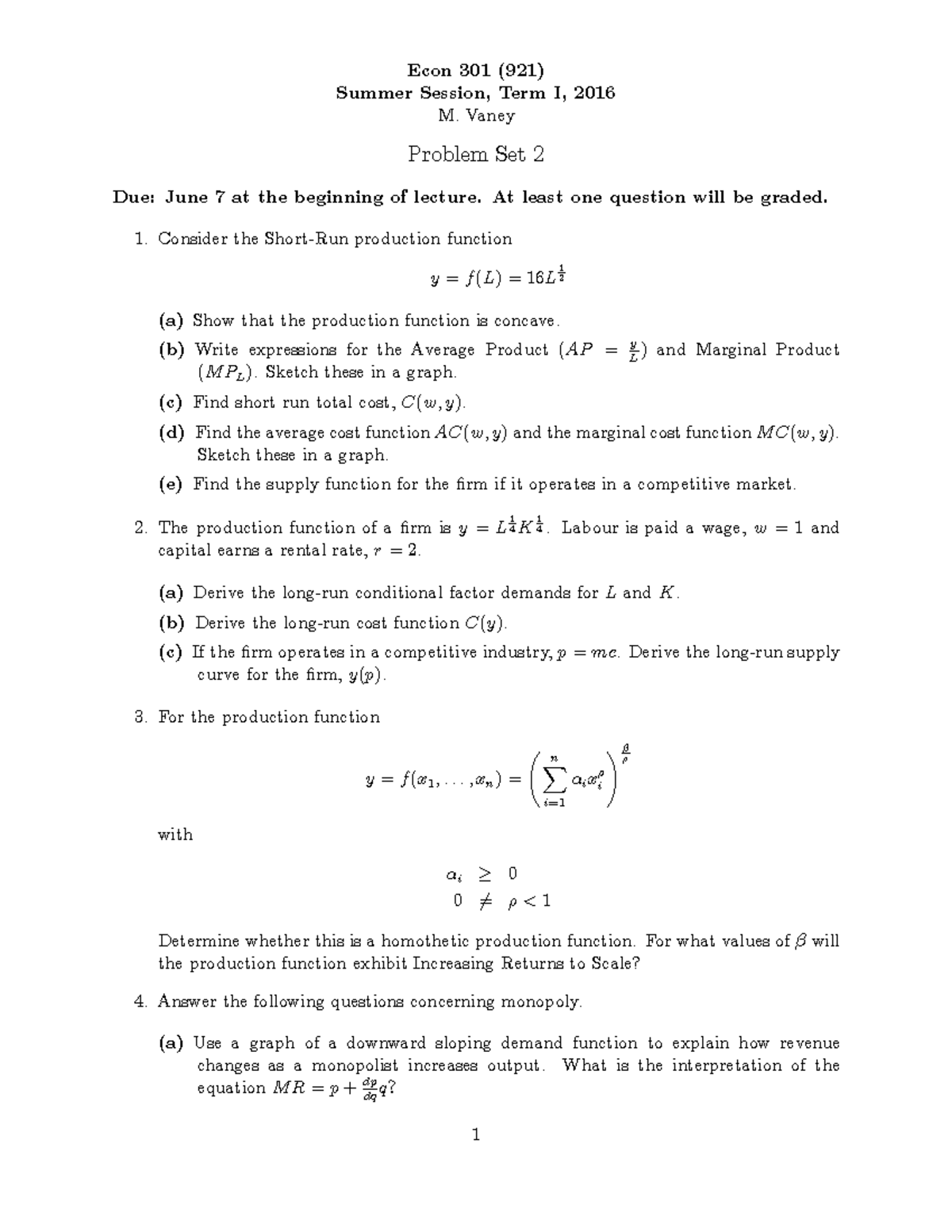 16se301ps2 - Problem Set 2 - Econ 301 (921) Summer Session, Term I ...