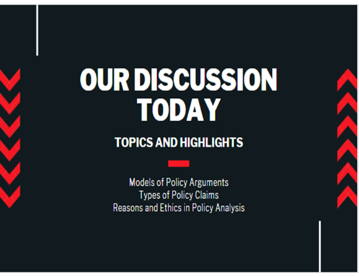 Policy Arguments - Public Administration - Studocu