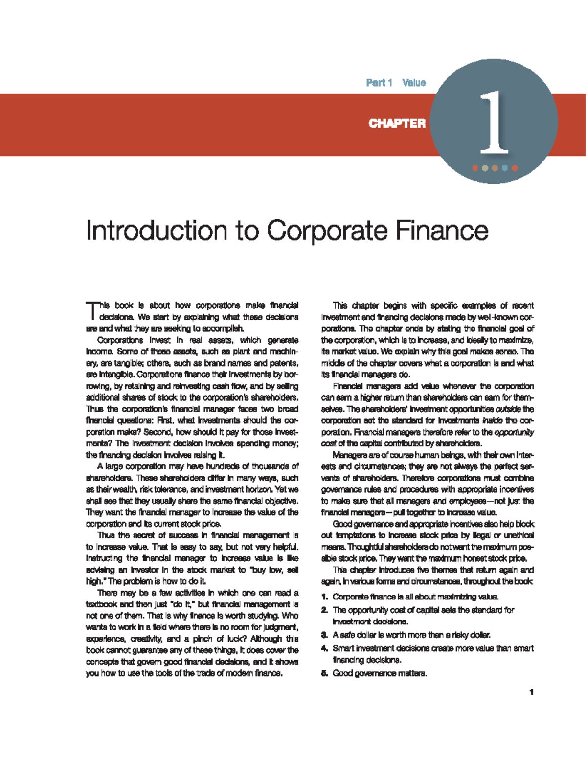 advanced corporate finance assignment