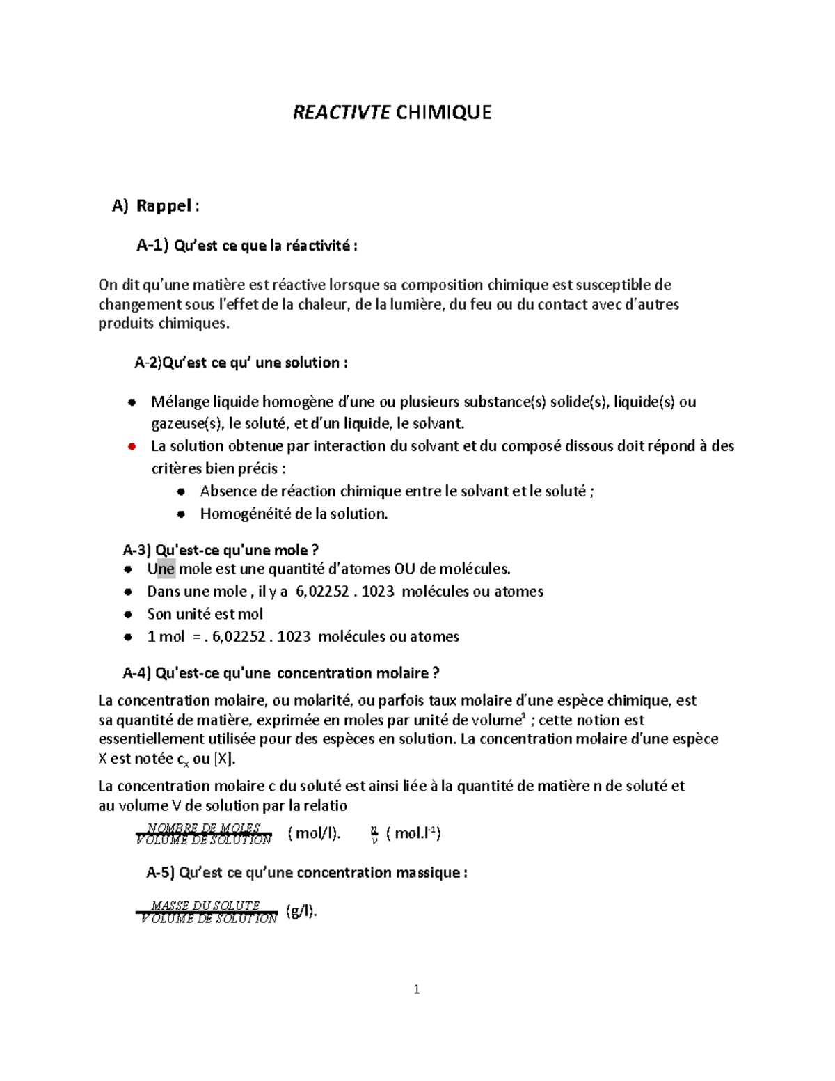 La base du chimie-cours Réactivité chimique bcg et mip s2 pdf ...