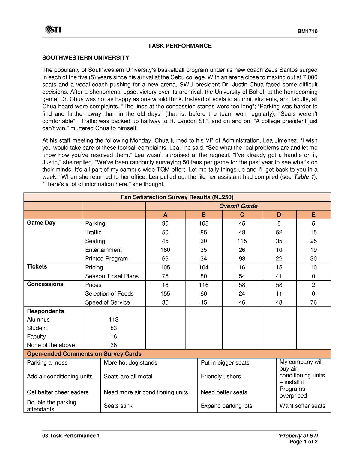 03 Task Performance 1 - Price - BM 03 Task Performance 1 *Property Of ...