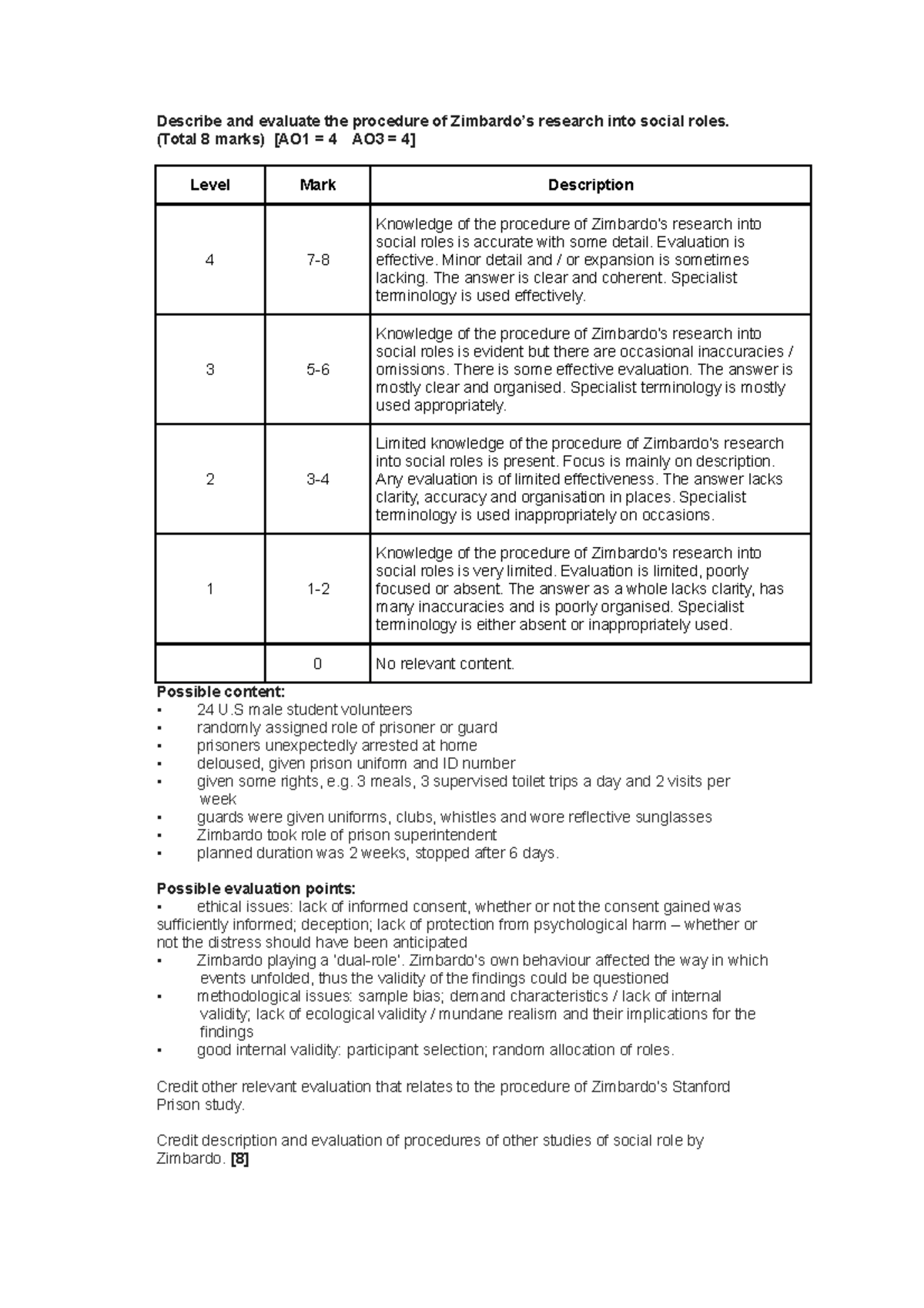 zimbardo experiment evaluation