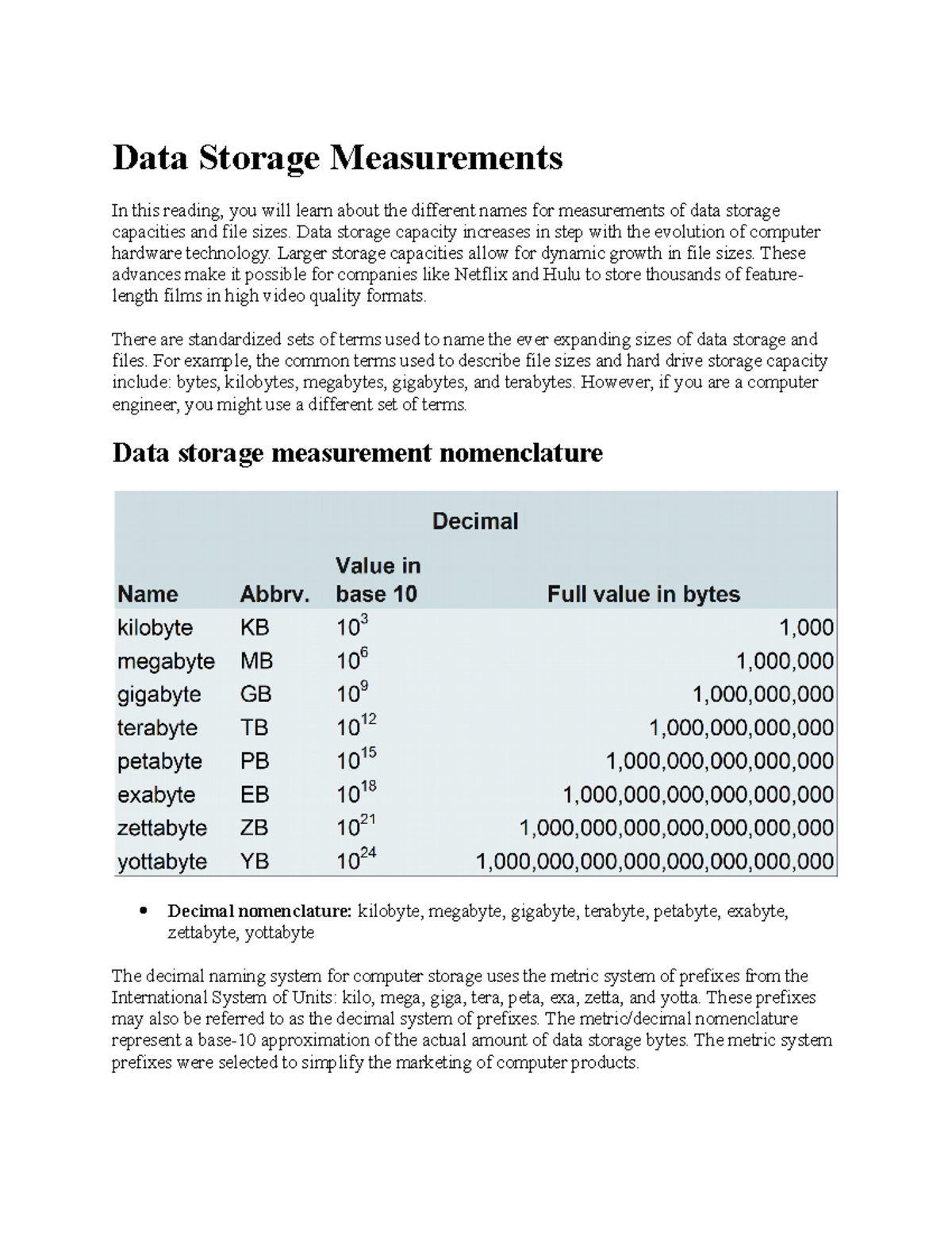 Data Storage - Data storage capacity increases in step with the ...