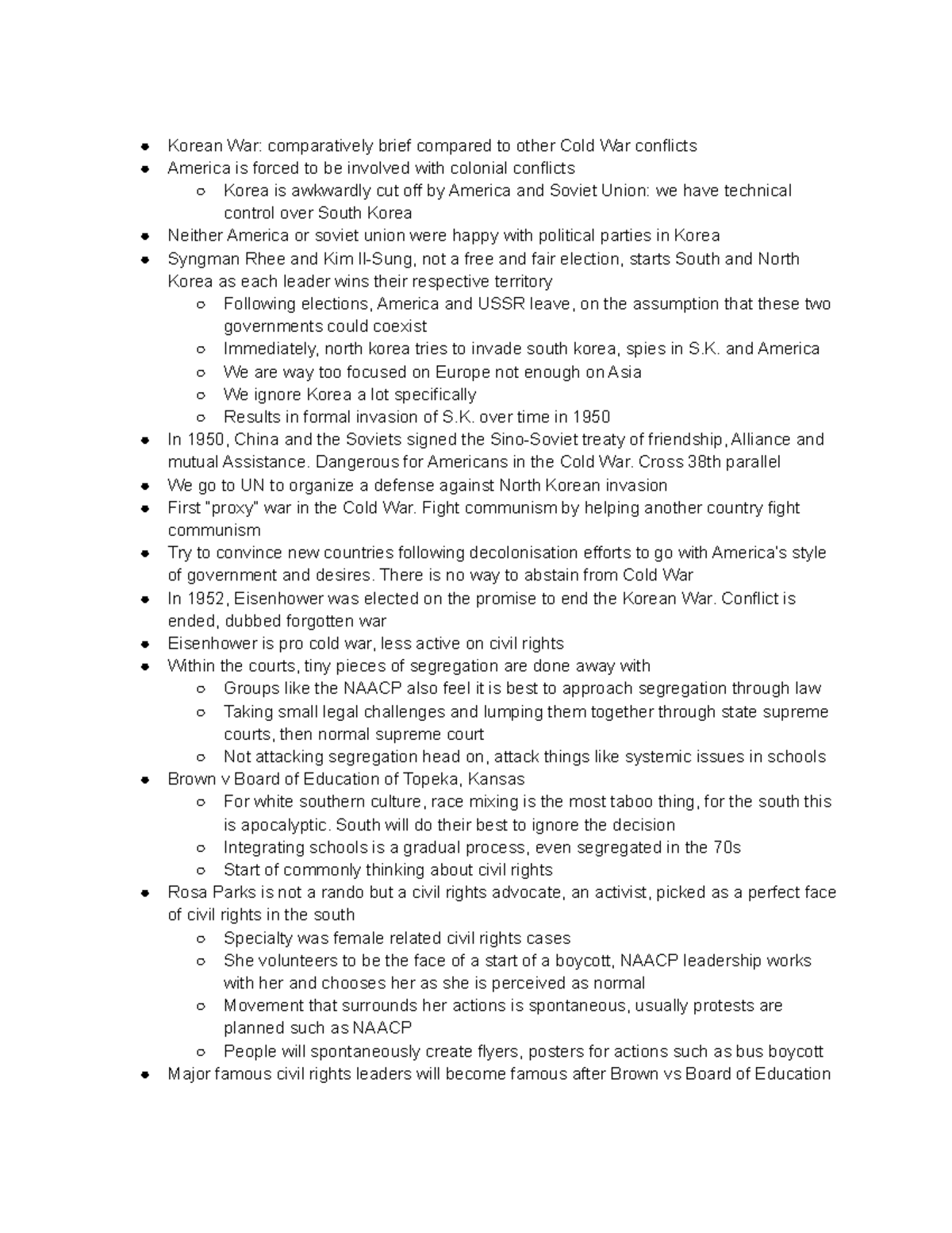 Context - Korean War: comparatively brief compared to other Cold War ...