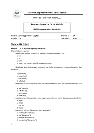 Corrigé EFM régional Sites web statiques - ofppt - Search... Corrigé ...