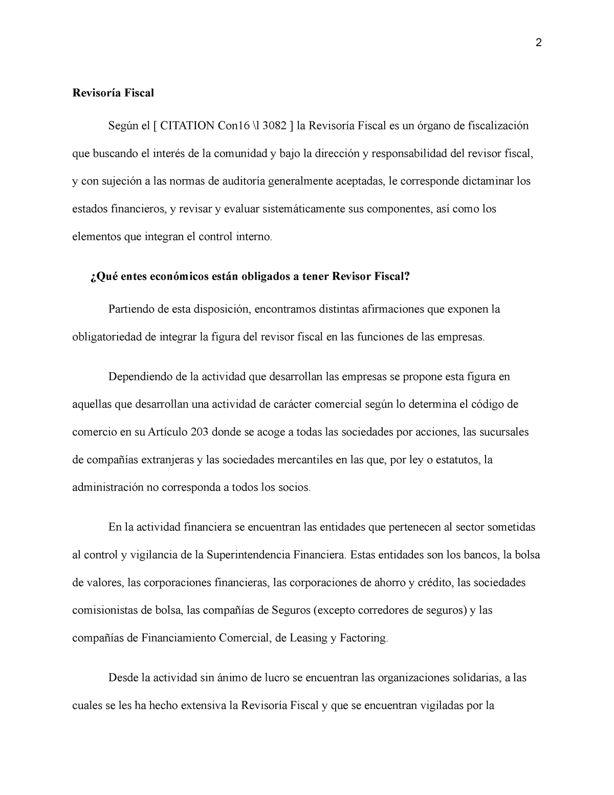 Marco Conceptual Y Legal De La Revisoría Fiscal Revisoría Fiscal