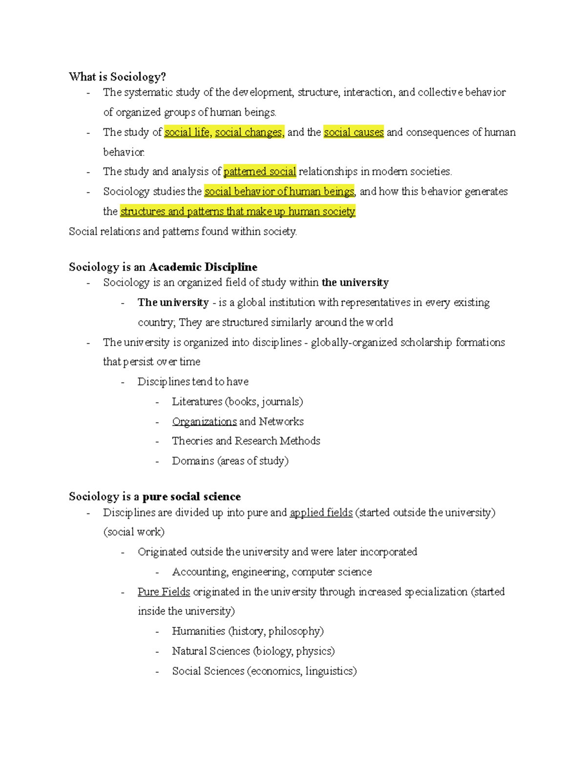 What is Sociology Week 1 part 1 - What is Sociology? The systematic ...