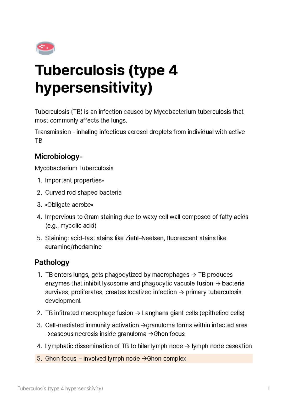 Tuberculosis type 4 hypersensitivity tuberculosis type 4