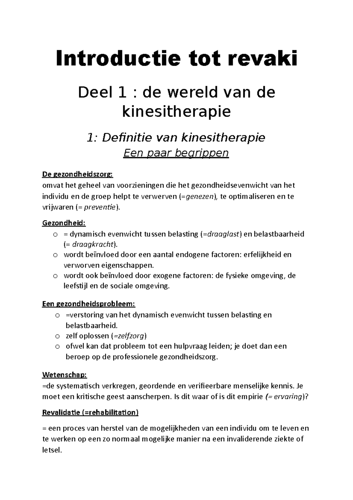 Introductie Tot Revaki Samenvatting Deel 1 - Introductie Tot Revaki ...