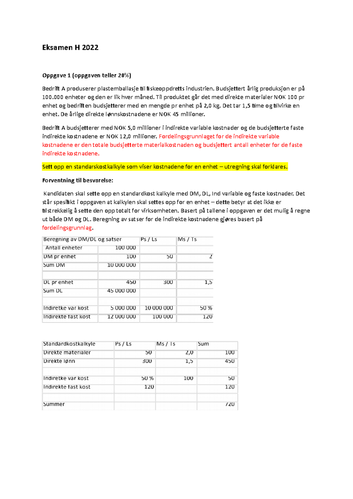 Eksamen H2022 (Vurdering) - Eksamen H 2022 Oppgave 1 (oppgaven Teller ...