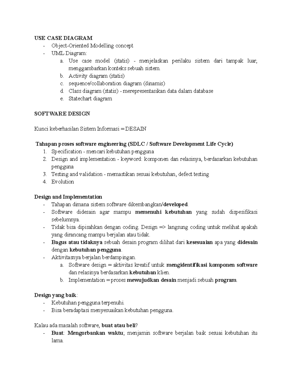 Catatan Dasar Pengembangan Sistem Informasi - USE CASE DIAGRAM Object ...