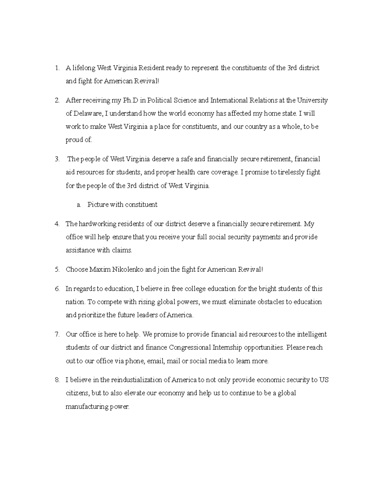 Twitter district project A lifelong West Virginia Resident ready to