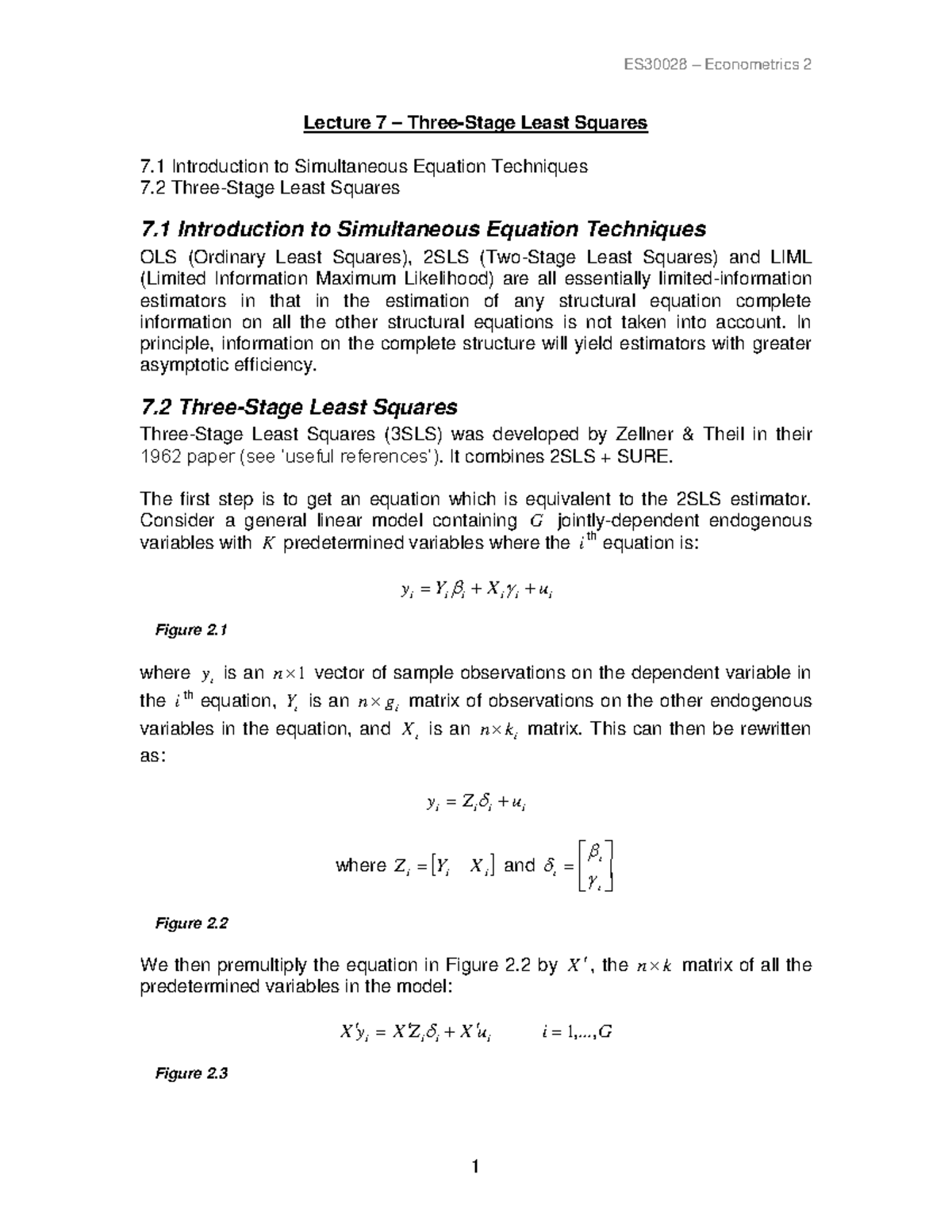 es30028-2009-2010-lecture-7-three-stage-least-squares-es30028