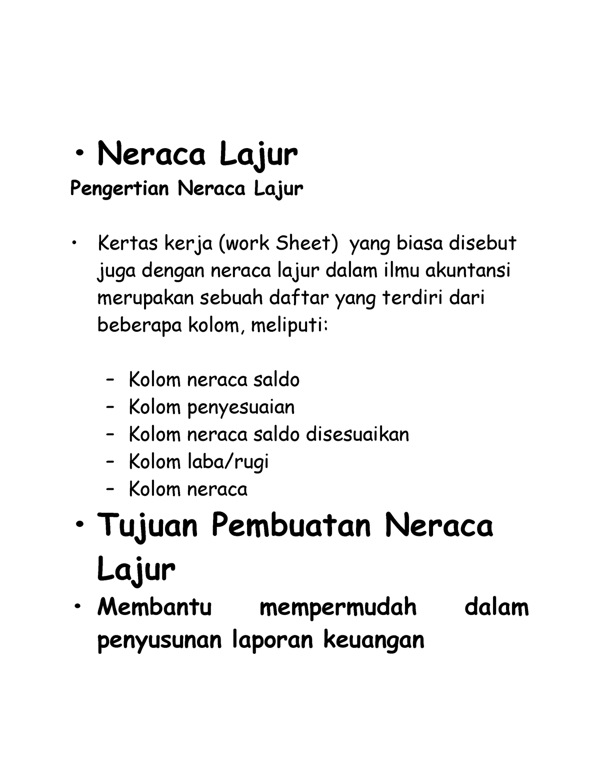 Neraca Lajur - Neraca Lajur ####### Pengertian Neraca Lajur Kertas ...