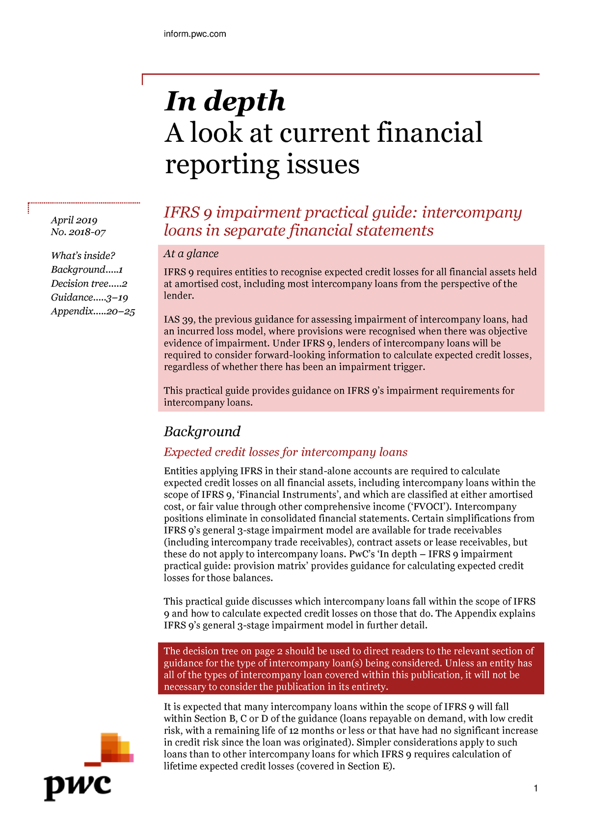 Ifrs 9 Impairment Intercompany Loans In Depth - IFRS 9 Impairment ...