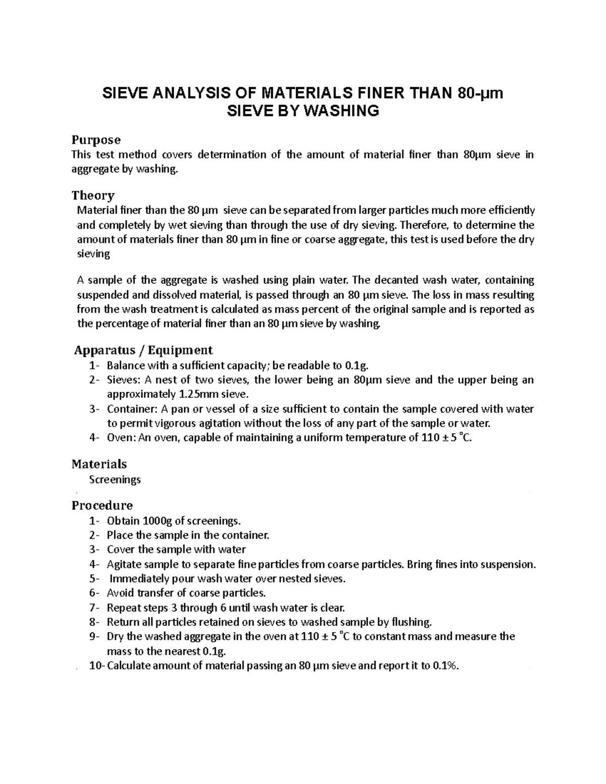 Sieve Analysis of Fine and Coarse Aggregates SIEVE ANALYSIS OF