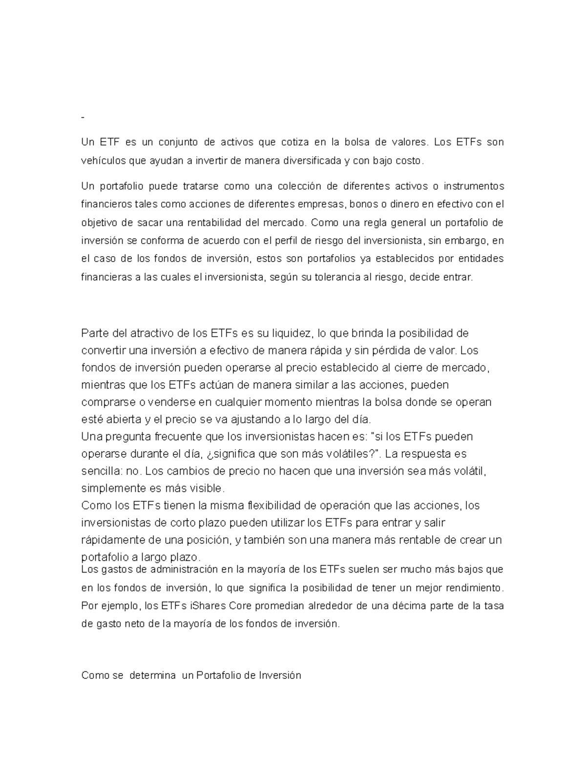 Actividad De Aprendizaje 4 Portafolio Act 4 Apuntes Un Etf Es Un Conjunto De Activos Que 9712