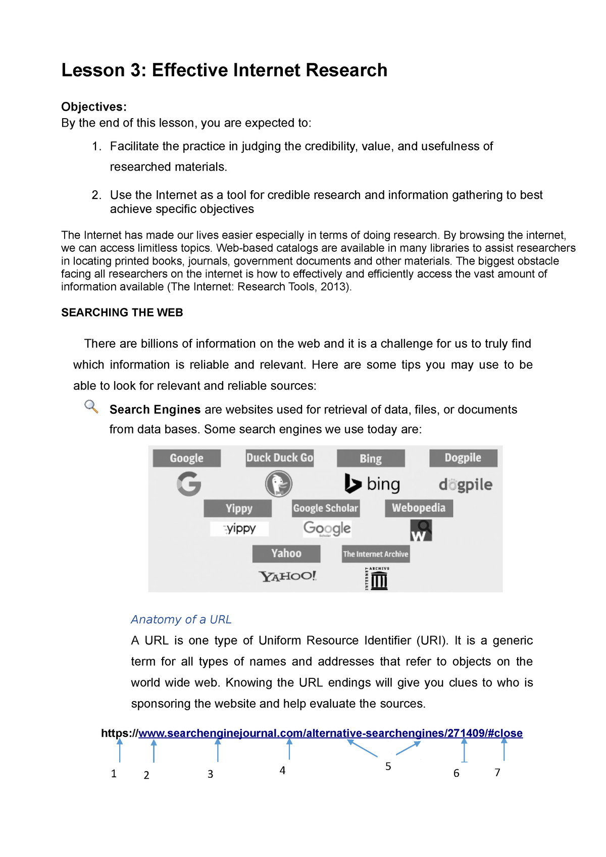 internet research tasks for students