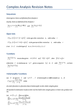 HW 1 - week 1 - MATH0013 Complex Analysis Autumn 2011 Sheet 1 ...