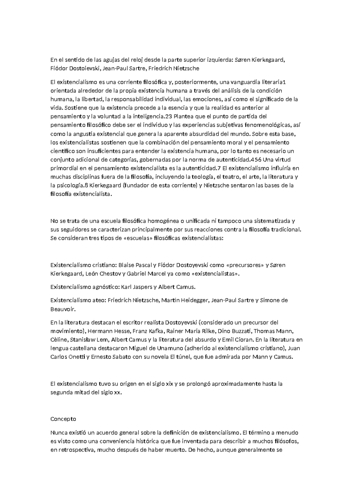 Existenciasimo - suelte - En el sentido de las agujas del reloj desde ...