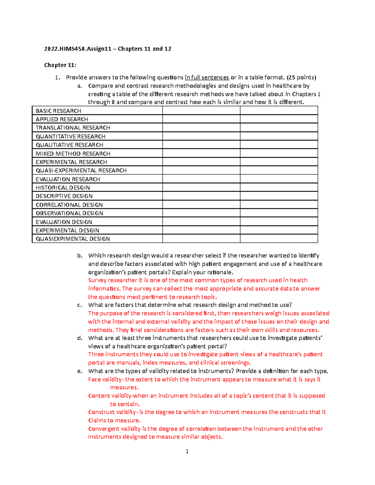2022.HIM450.Assign 11 and 12 - 2022.HIMS450 – Chapters 11 and 12 ...